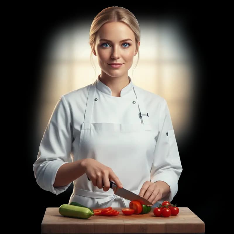 Store associate preparing fresh food